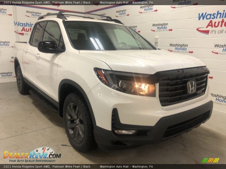 2021 Honda Ridgeline Sport AWD Platinum White Pearl / Black Photo #2