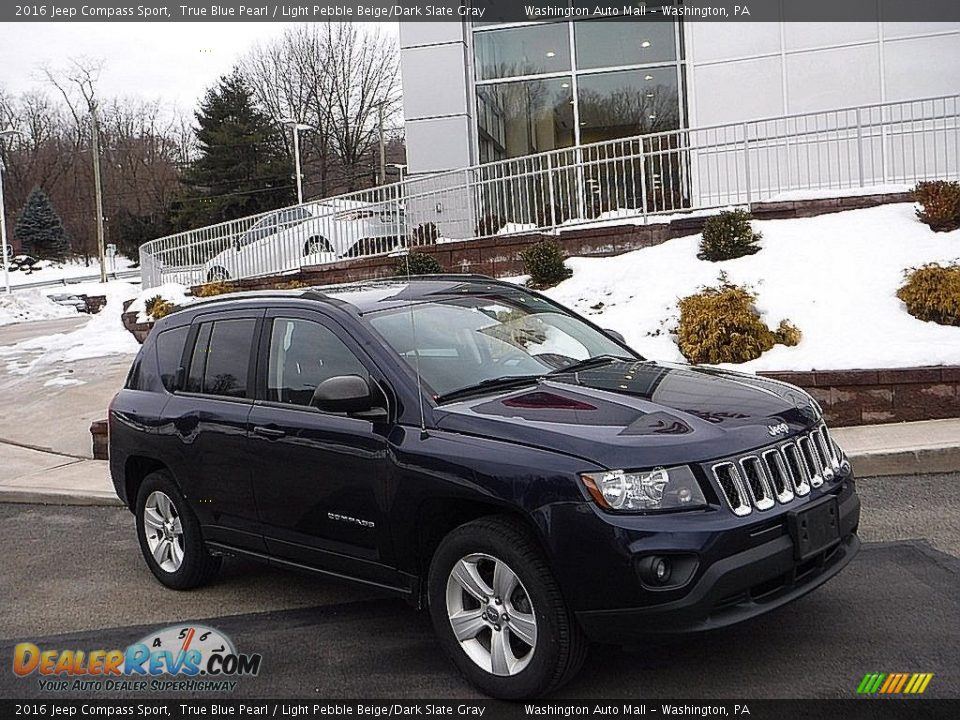 2016 Jeep Compass Sport True Blue Pearl / Light Pebble Beige/Dark Slate Gray Photo #1