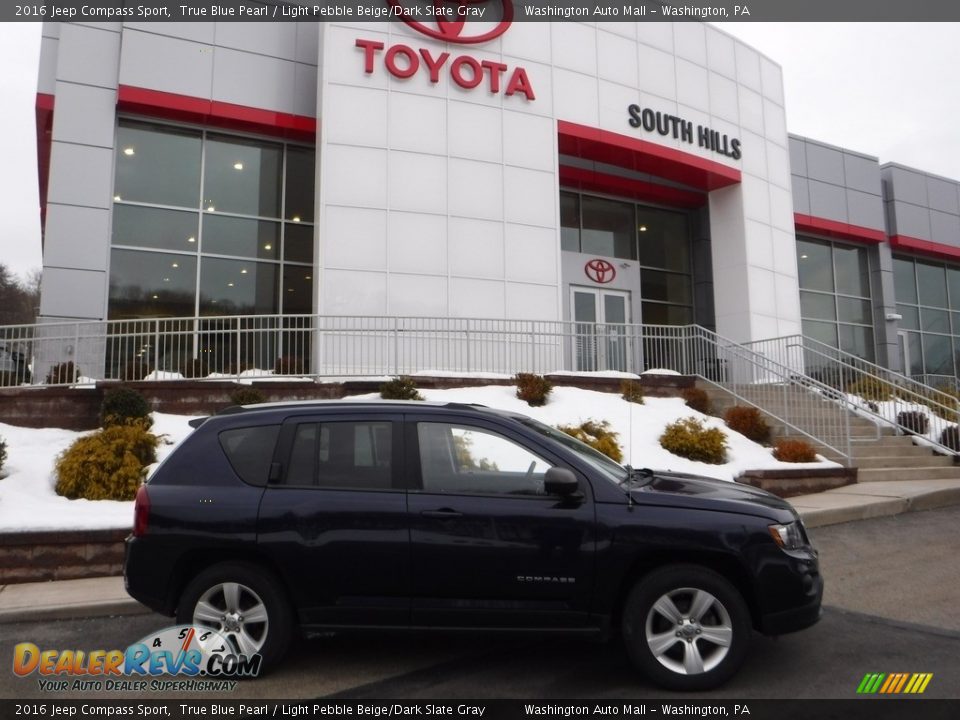 2016 Jeep Compass Sport True Blue Pearl / Light Pebble Beige/Dark Slate Gray Photo #2