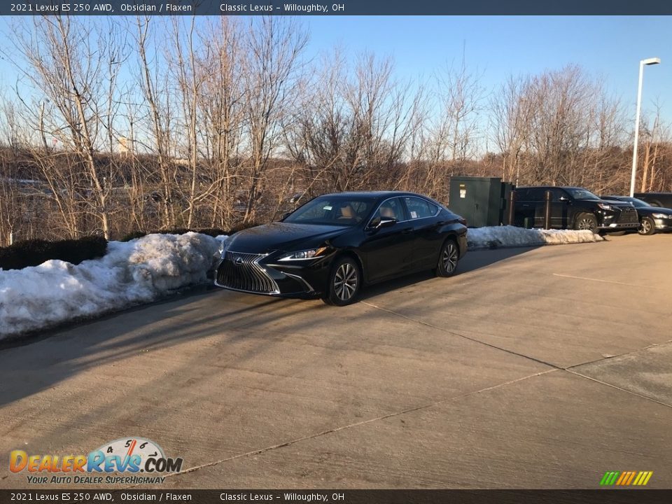 2021 Lexus ES 250 AWD Obsidian / Flaxen Photo #1