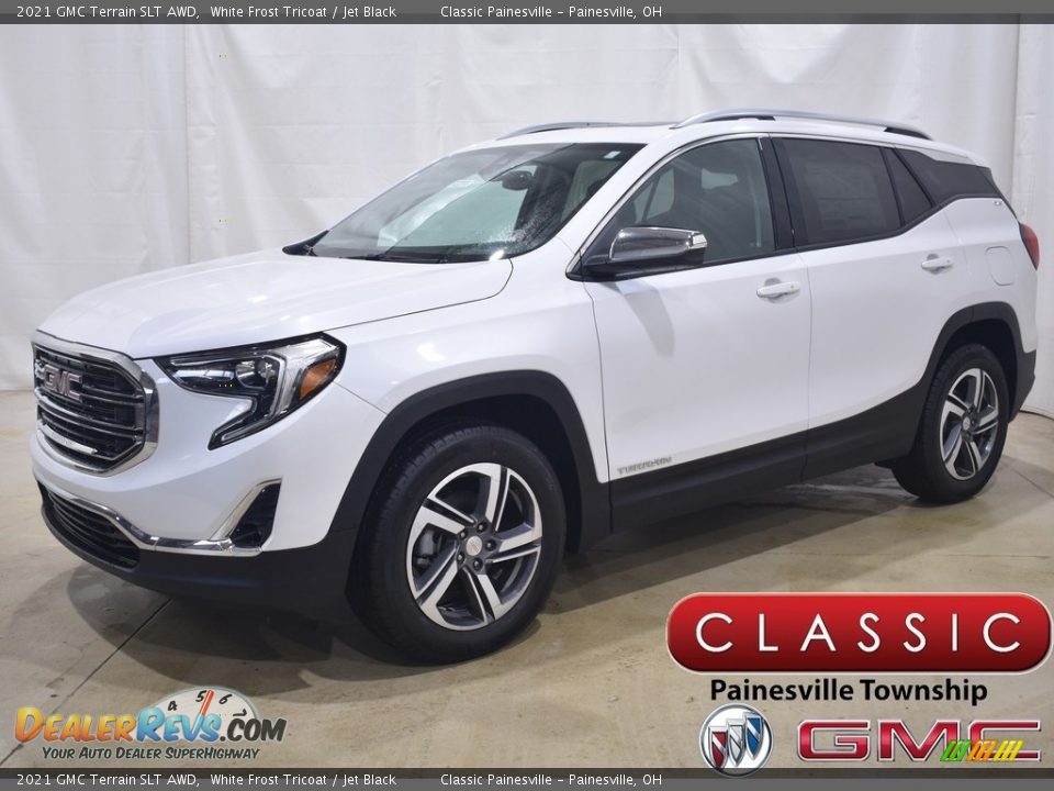 2021 GMC Terrain SLT AWD White Frost Tricoat / Jet Black Photo #1