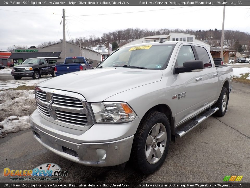 2017 Ram 1500 Big Horn Crew Cab 4x4 Bright Silver Metallic / Black/Diesel Gray Photo #1