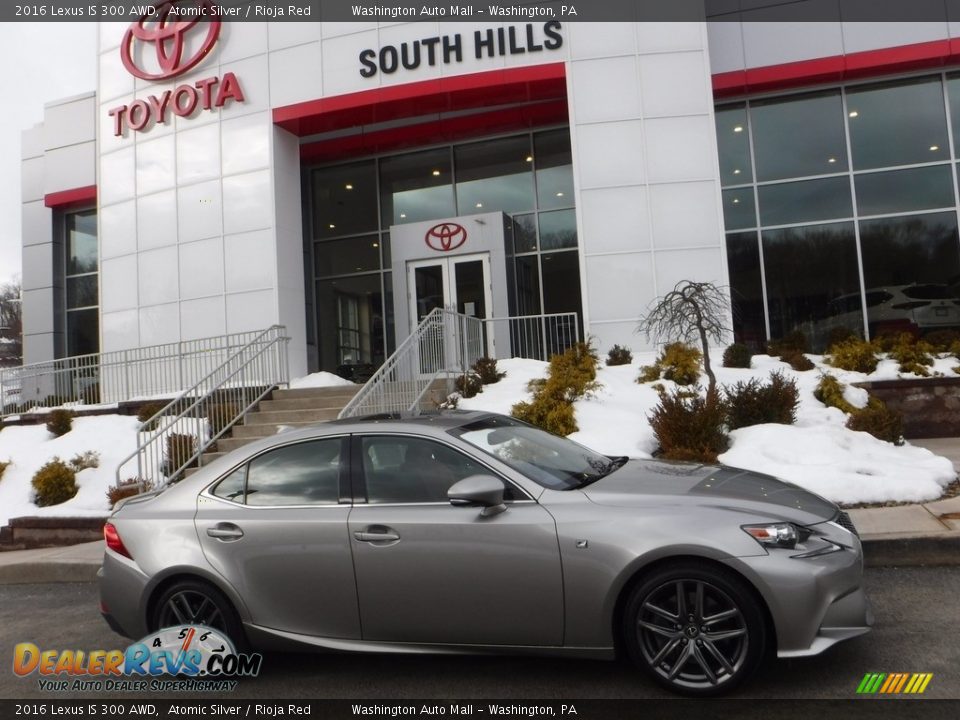 2016 Lexus IS 300 AWD Atomic Silver / Rioja Red Photo #3