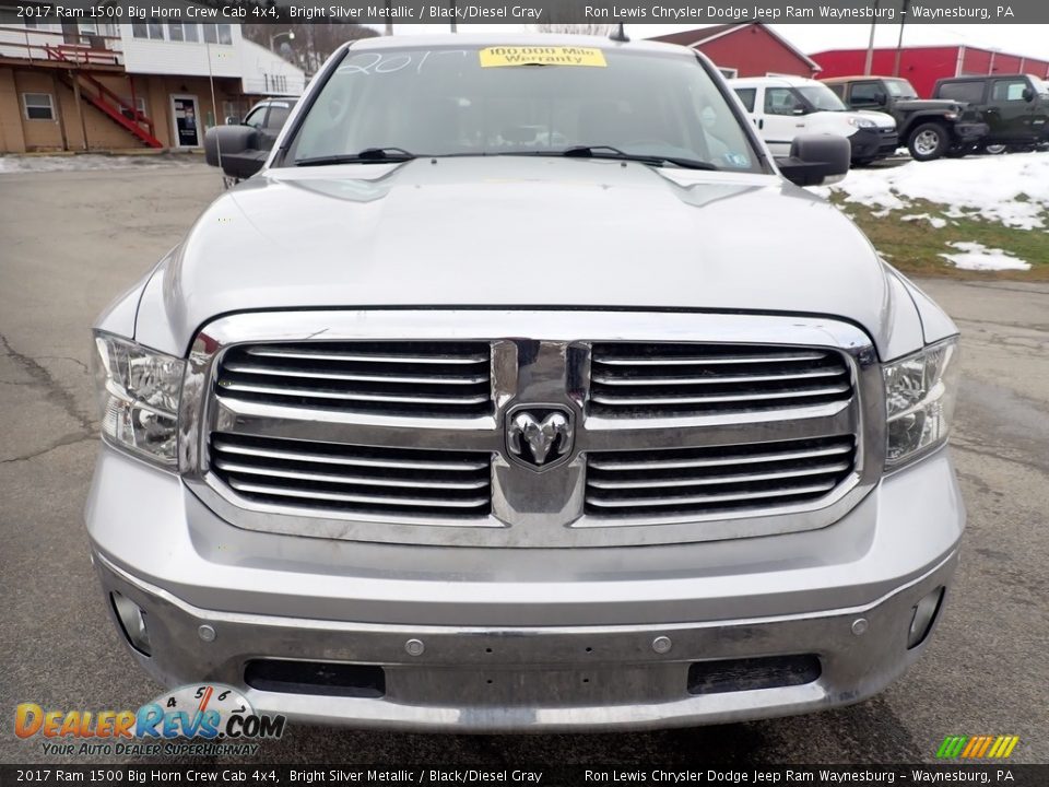 2017 Ram 1500 Big Horn Crew Cab 4x4 Bright Silver Metallic / Black/Diesel Gray Photo #9