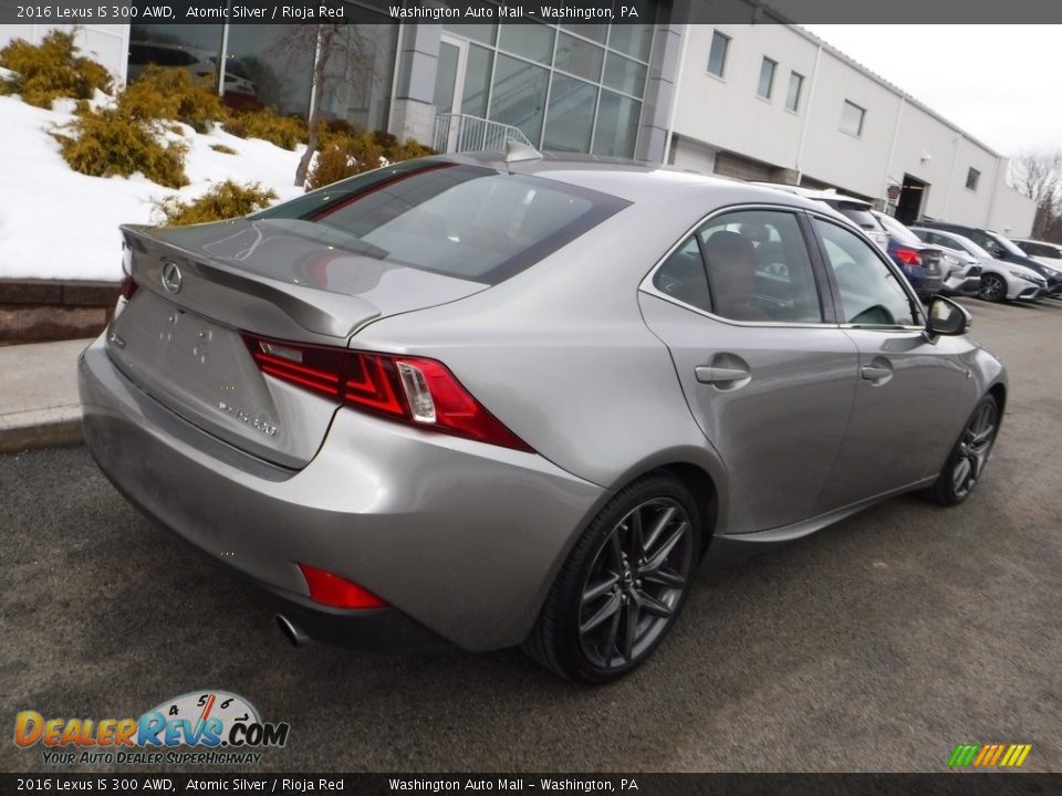 2016 Lexus IS 300 AWD Atomic Silver / Rioja Red Photo #16