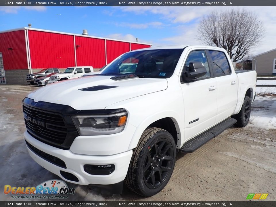 2021 Ram 1500 Laramie Crew Cab 4x4 Bright White / Black Photo #1