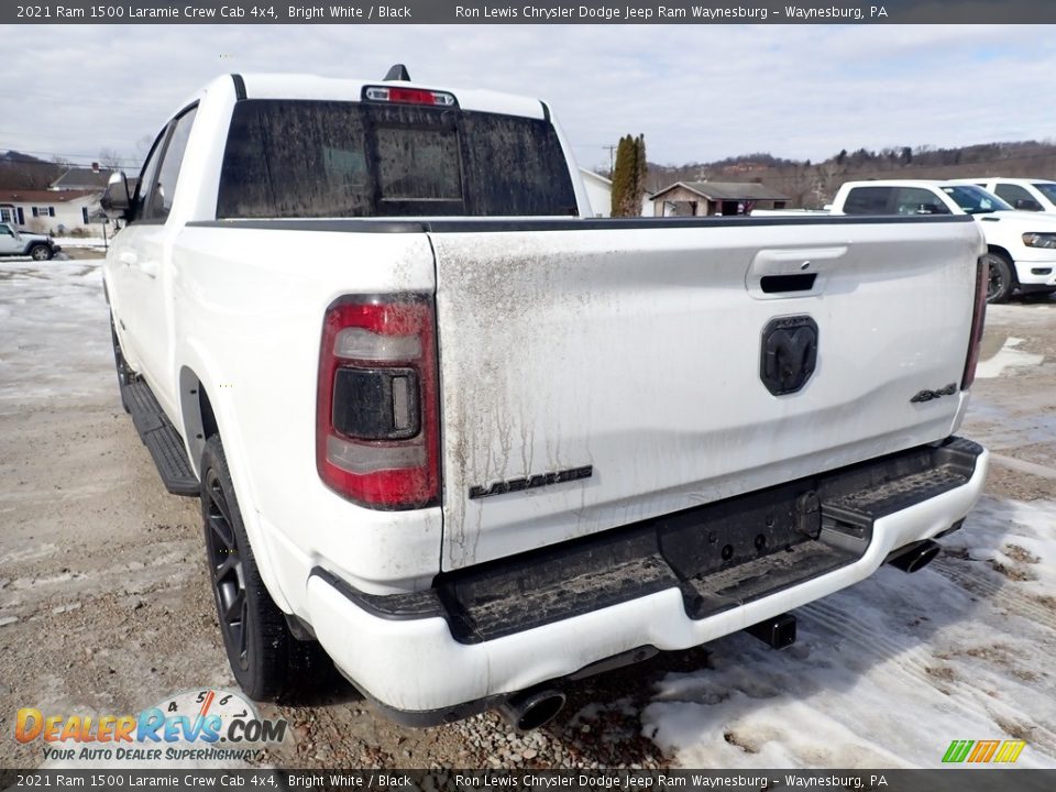 2021 Ram 1500 Laramie Crew Cab 4x4 Bright White / Black Photo #4