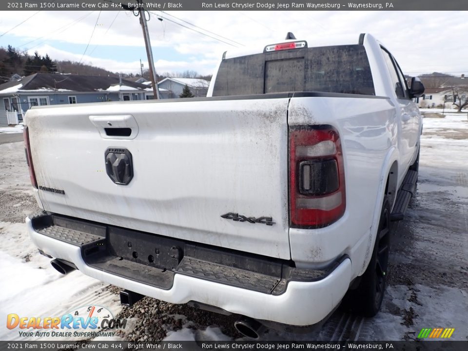 2021 Ram 1500 Laramie Crew Cab 4x4 Bright White / Black Photo #6