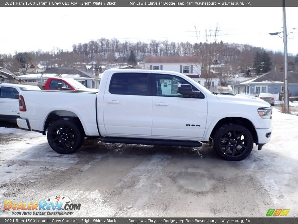 2021 Ram 1500 Laramie Crew Cab 4x4 Bright White / Black Photo #7