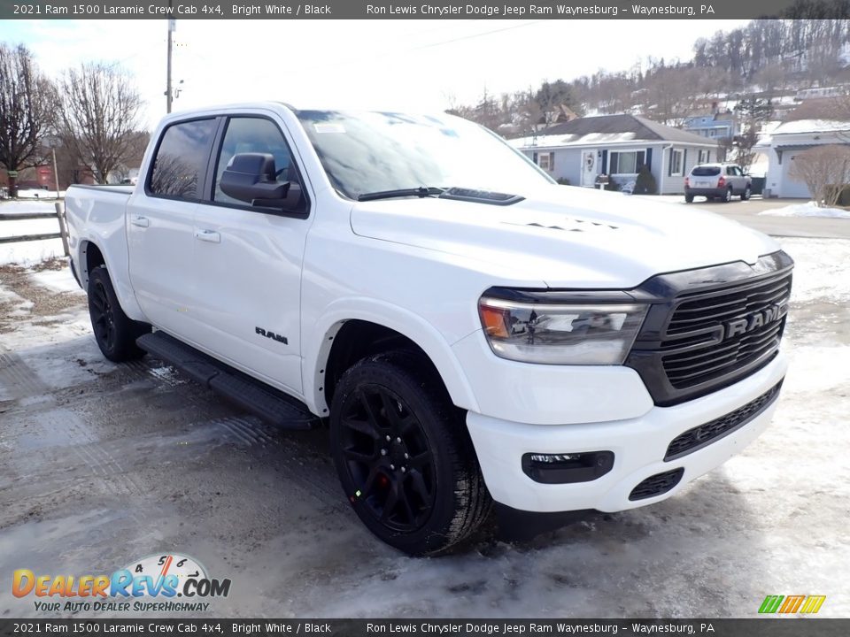 2021 Ram 1500 Laramie Crew Cab 4x4 Bright White / Black Photo #8