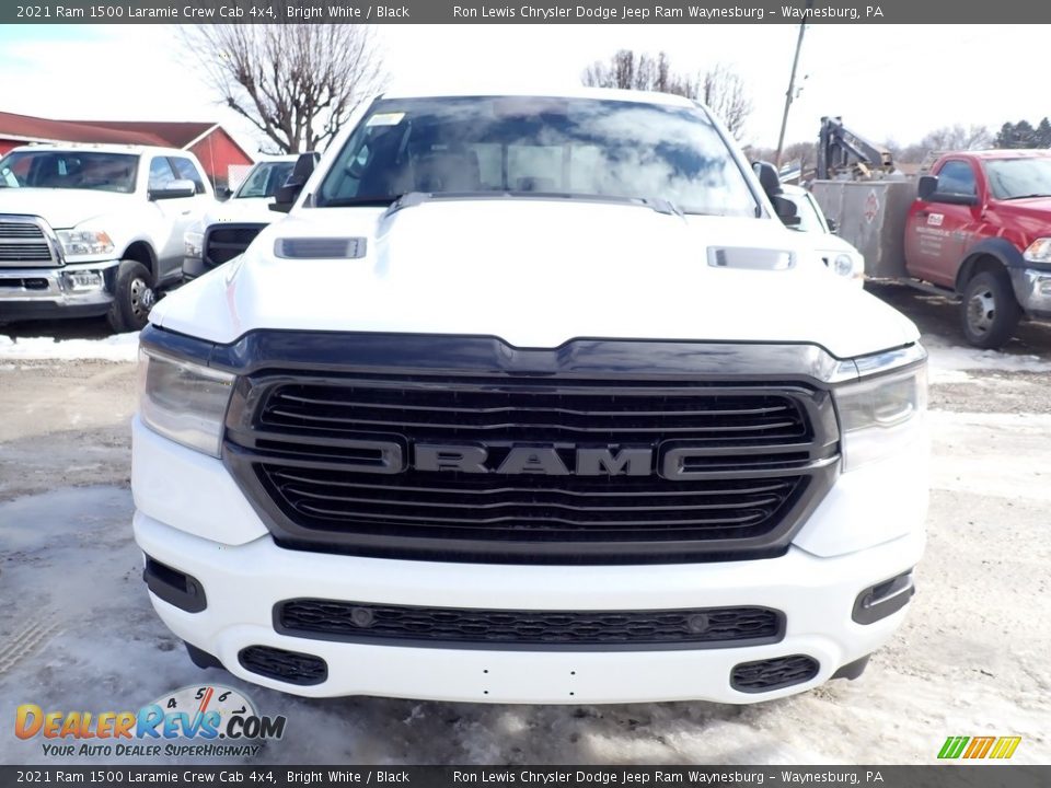2021 Ram 1500 Laramie Crew Cab 4x4 Bright White / Black Photo #9