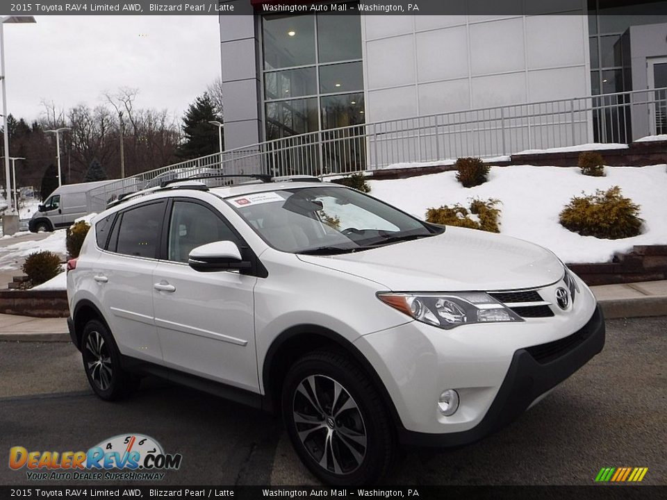 2015 Toyota RAV4 Limited AWD Blizzard Pearl / Latte Photo #1