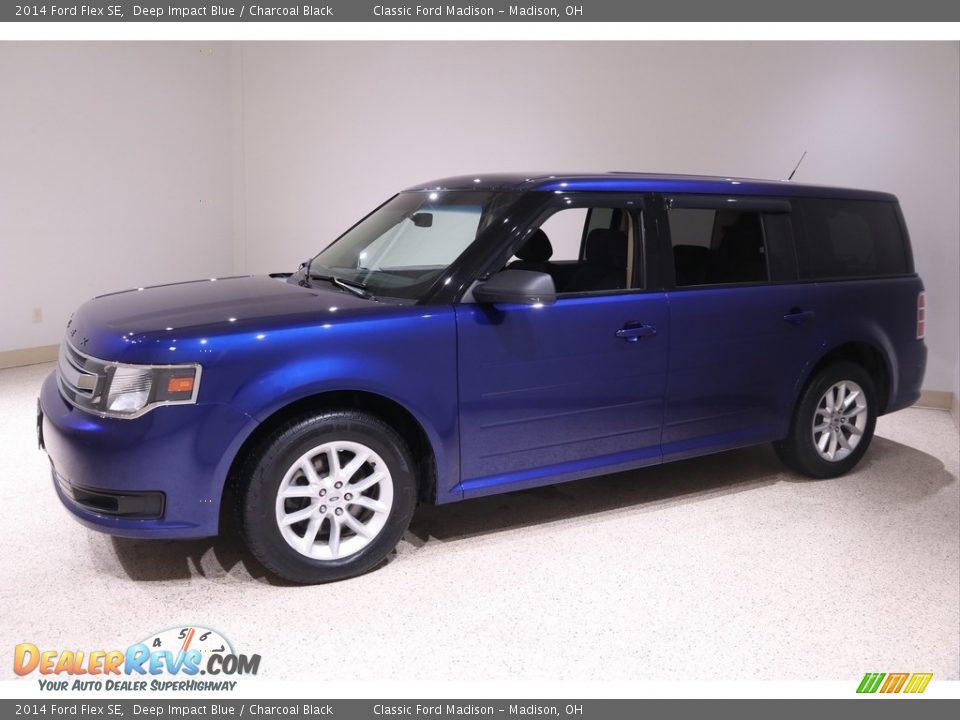 2014 Ford Flex SE Deep Impact Blue / Charcoal Black Photo #3