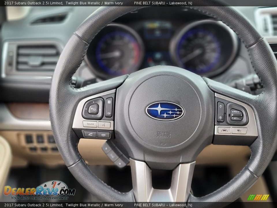 2017 Subaru Outback 2.5i Limited Twilight Blue Metallic / Warm Ivory Photo #12