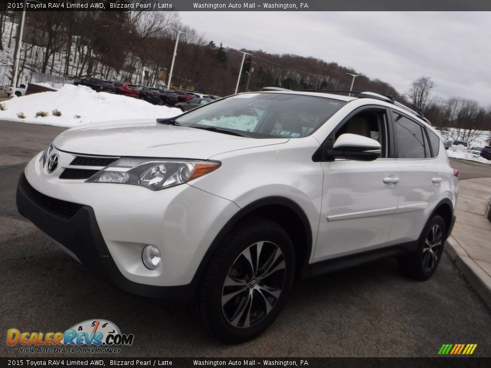 2015 Toyota RAV4 Limited AWD Blizzard Pearl / Latte Photo #12