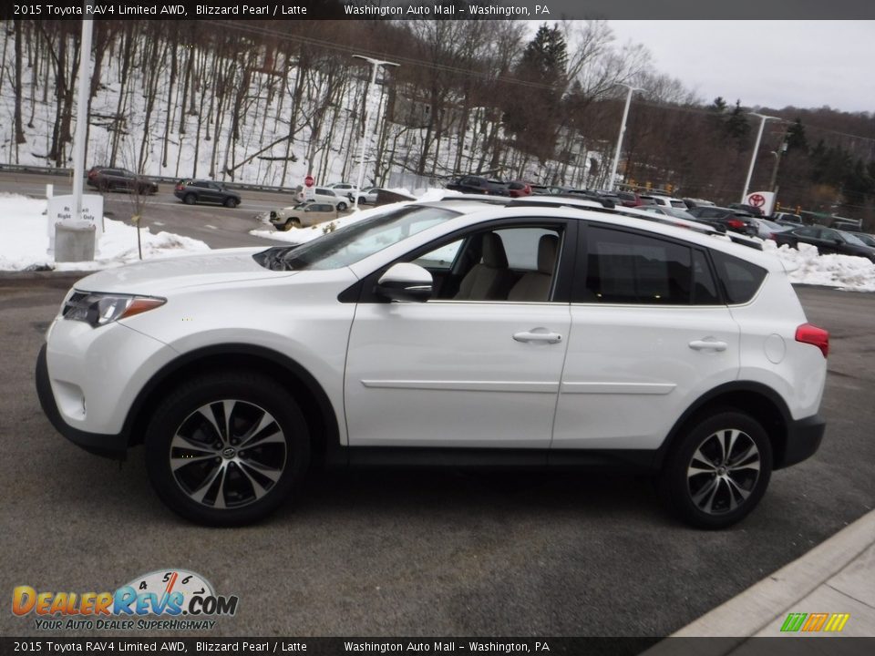 2015 Toyota RAV4 Limited AWD Blizzard Pearl / Latte Photo #13