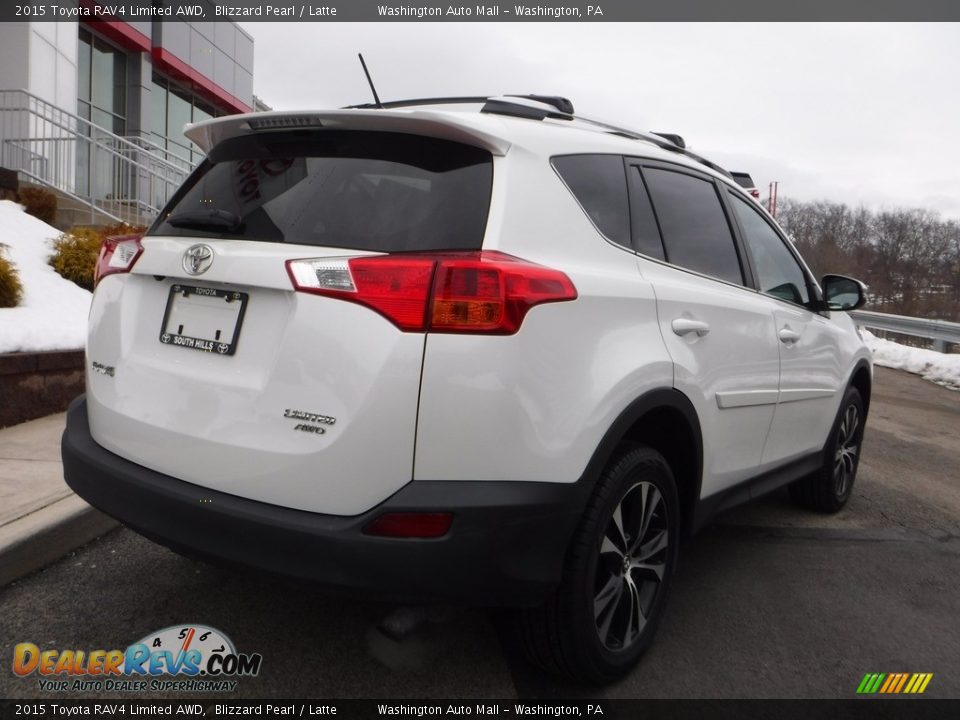 2015 Toyota RAV4 Limited AWD Blizzard Pearl / Latte Photo #15