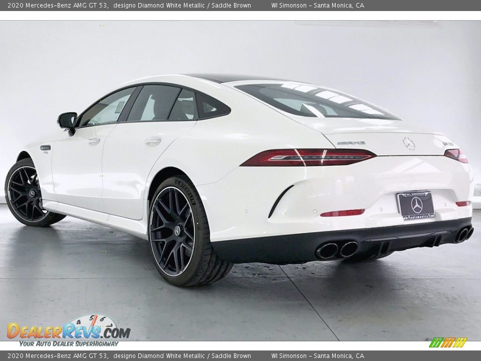 2020 Mercedes-Benz AMG GT 53 designo Diamond White Metallic / Saddle Brown Photo #10