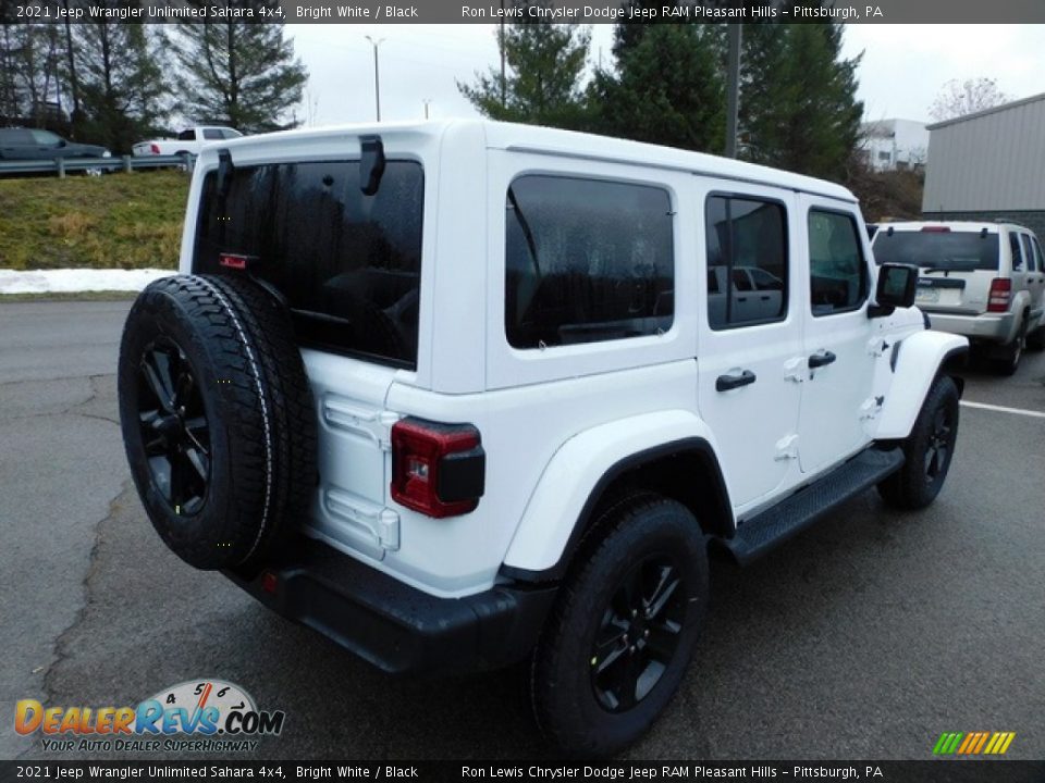 2021 Jeep Wrangler Unlimited Sahara 4x4 Bright White / Black Photo #5