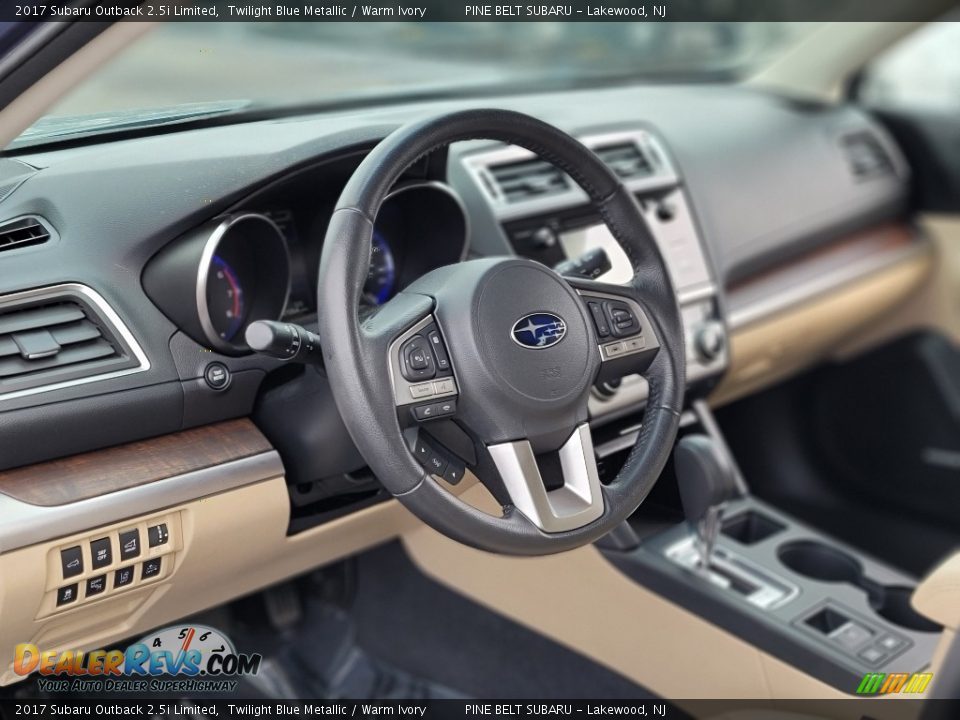 2017 Subaru Outback 2.5i Limited Twilight Blue Metallic / Warm Ivory Photo #34