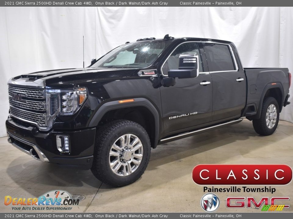 2021 GMC Sierra 2500HD Denali Crew Cab 4WD Onyx Black / Dark Walnut/Dark Ash Gray Photo #1