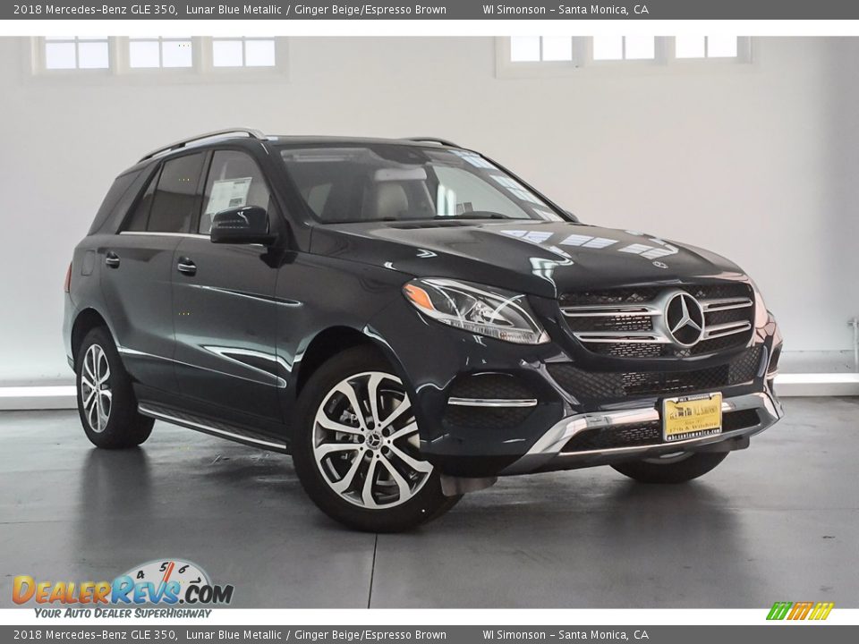 2018 Mercedes-Benz GLE 350 Lunar Blue Metallic / Ginger Beige/Espresso Brown Photo #12