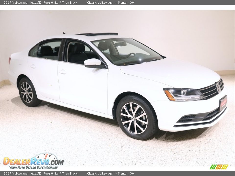 2017 Volkswagen Jetta SE Pure White / Titan Black Photo #1