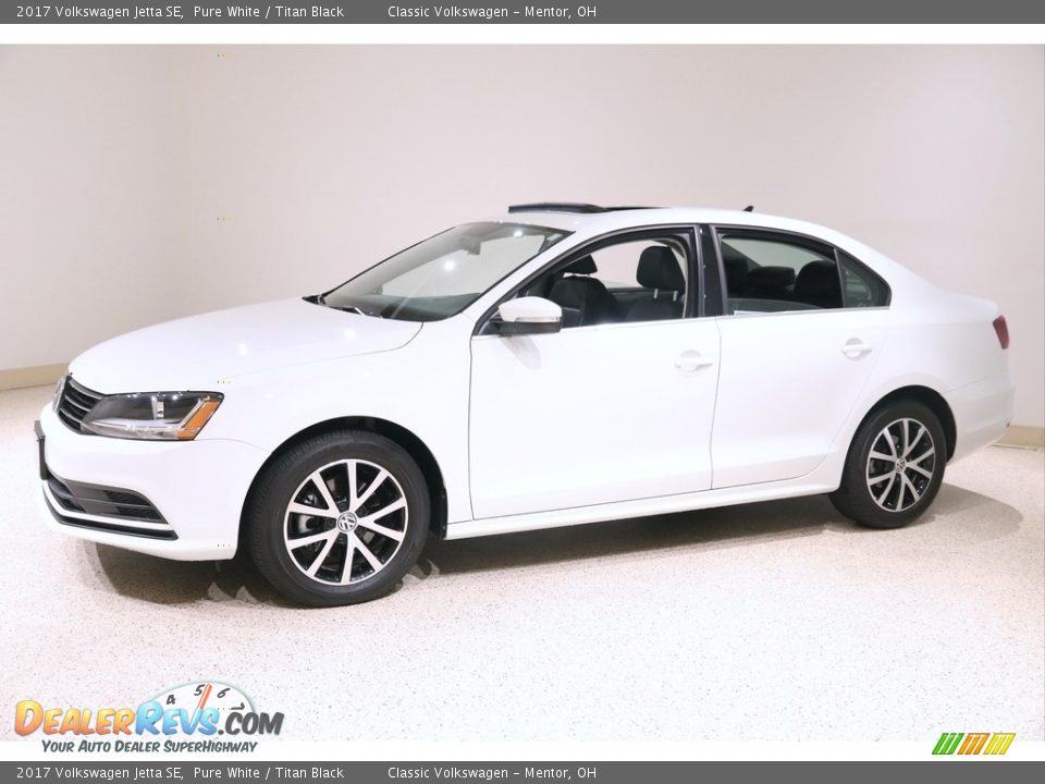 2017 Volkswagen Jetta SE Pure White / Titan Black Photo #3