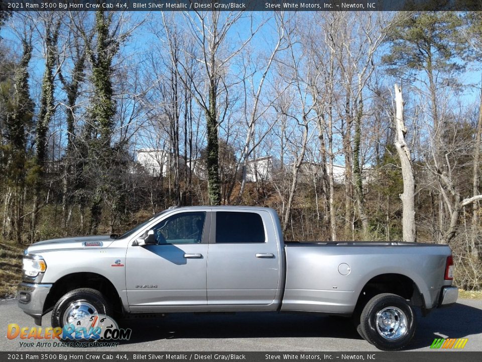 2021 Ram 3500 Big Horn Crew Cab 4x4 Billet Silver Metallic / Diesel Gray/Black Photo #1