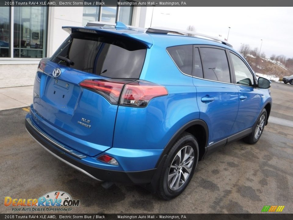 2018 Toyota RAV4 XLE AWD Electric Storm Blue / Black Photo #9
