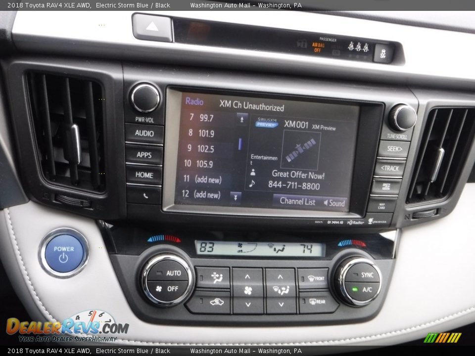 2018 Toyota RAV4 XLE AWD Electric Storm Blue / Black Photo #19