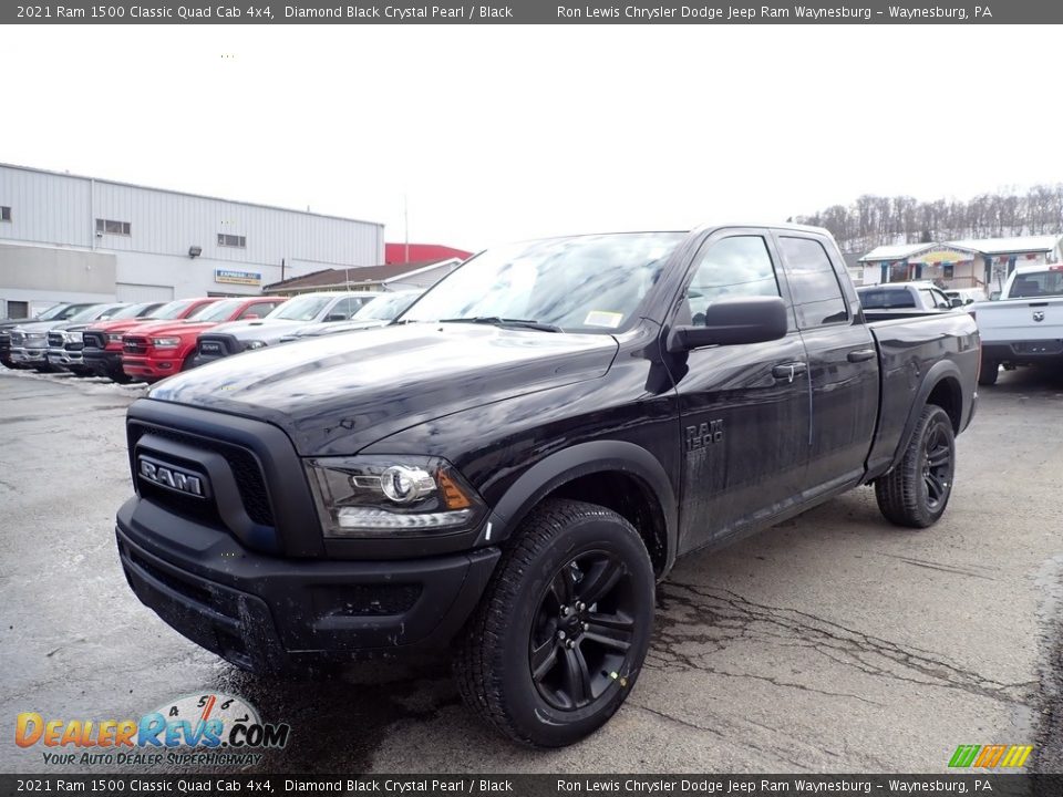 2021 Ram 1500 Classic Quad Cab 4x4 Diamond Black Crystal Pearl / Black Photo #1