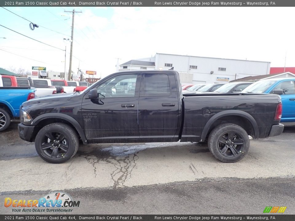 2021 Ram 1500 Classic Quad Cab 4x4 Diamond Black Crystal Pearl / Black Photo #2