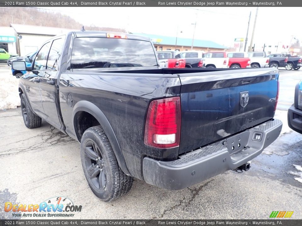 2021 Ram 1500 Classic Quad Cab 4x4 Diamond Black Crystal Pearl / Black Photo #3