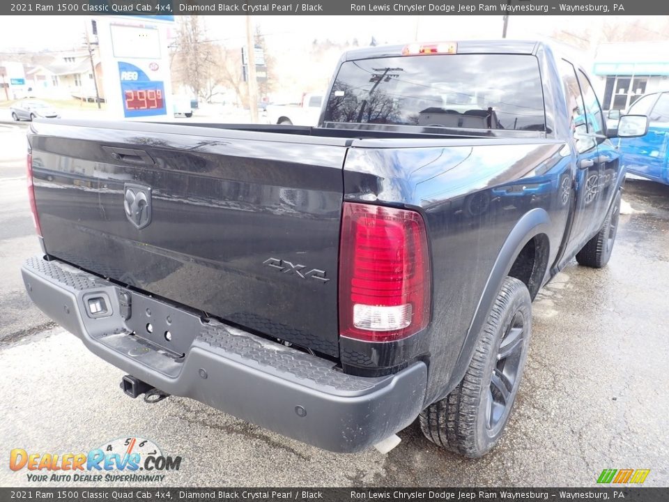 2021 Ram 1500 Classic Quad Cab 4x4 Diamond Black Crystal Pearl / Black Photo #6