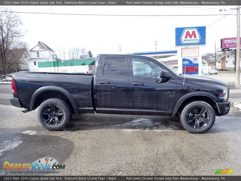 2021 Ram 1500 Classic Quad Cab 4x4 Diamond Black Crystal Pearl / Black Photo #7