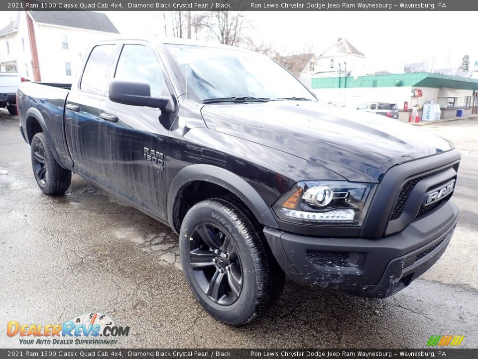 2021 Ram 1500 Classic Quad Cab 4x4 Diamond Black Crystal Pearl / Black Photo #8