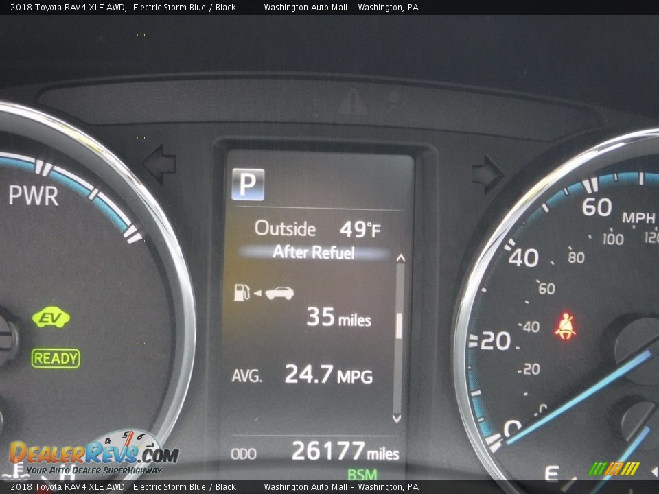 2018 Toyota RAV4 XLE AWD Electric Storm Blue / Black Photo #33