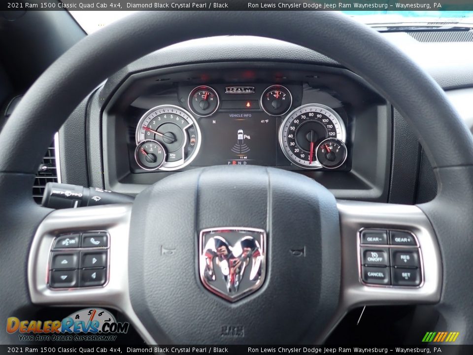 2021 Ram 1500 Classic Quad Cab 4x4 Diamond Black Crystal Pearl / Black Photo #19