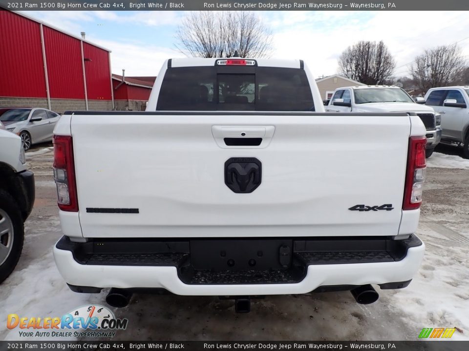 2021 Ram 1500 Big Horn Crew Cab 4x4 Bright White / Black Photo #4