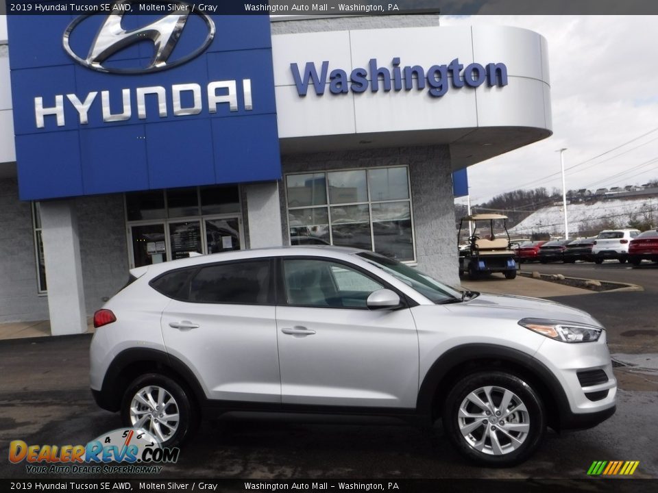 2019 Hyundai Tucson SE AWD Molten Silver / Gray Photo #2