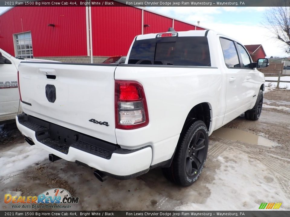 2021 Ram 1500 Big Horn Crew Cab 4x4 Bright White / Black Photo #5