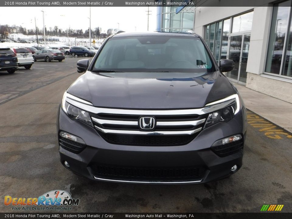 2018 Honda Pilot Touring AWD Modern Steel Metallic / Gray Photo #5