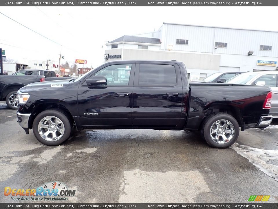 2021 Ram 1500 Big Horn Crew Cab 4x4 Diamond Black Crystal Pearl / Black Photo #3