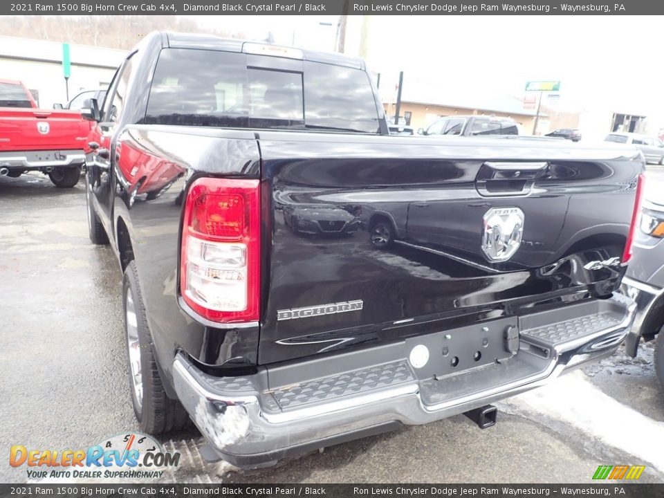 2021 Ram 1500 Big Horn Crew Cab 4x4 Diamond Black Crystal Pearl / Black Photo #4