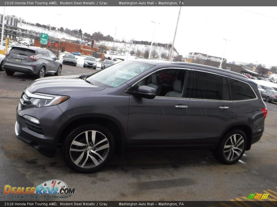 2018 Honda Pilot Touring AWD Modern Steel Metallic / Gray Photo #7