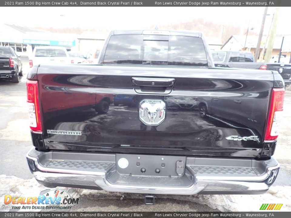 2021 Ram 1500 Big Horn Crew Cab 4x4 Diamond Black Crystal Pearl / Black Photo #5