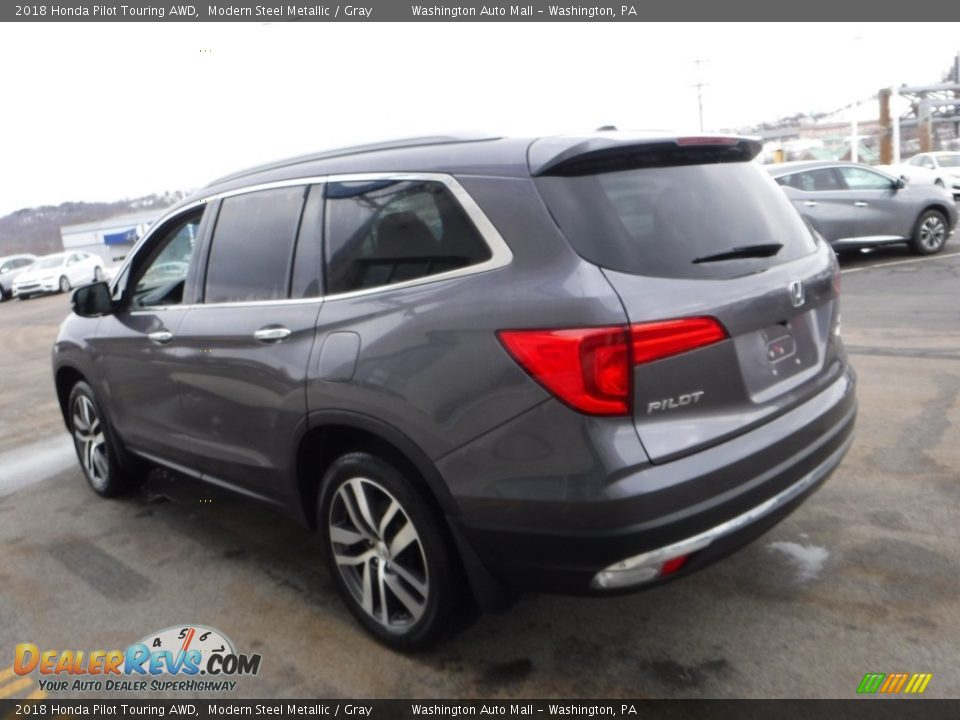 2018 Honda Pilot Touring AWD Modern Steel Metallic / Gray Photo #8