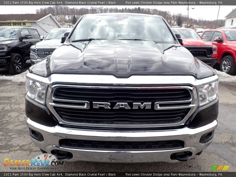 2021 Ram 1500 Big Horn Crew Cab 4x4 Diamond Black Crystal Pearl / Black Photo #9