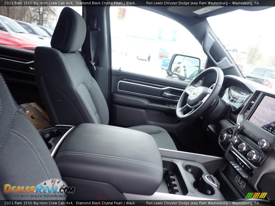 2021 Ram 1500 Big Horn Crew Cab 4x4 Diamond Black Crystal Pearl / Black Photo #10